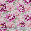 Baumwollsatin Siena Blumen rosa und fuchsia