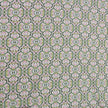Baumwollsatin Siena Ornamente grün und rosa