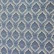 Baumwollsatin Siena Ornamente blau