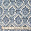 Baumwollsatin Siena Ornamente blau