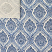 Baumwollsatin Siena Ornamente blau