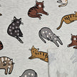 Jersey Katzen ecru meliert