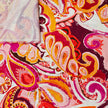 Viskose Popeline Paisley orange und pink