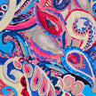 Viskose Popeline Paisley blau und pink