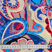Viskose Popeline Paisley blau und pink