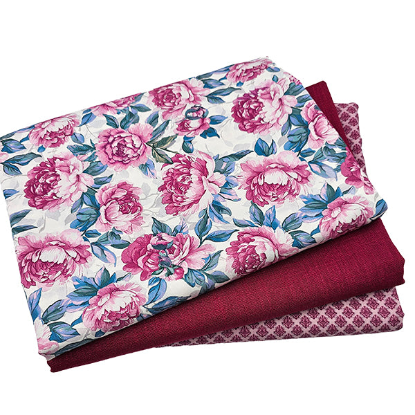 Trachten Stoffpaket cyclam mit Blumen Schürze