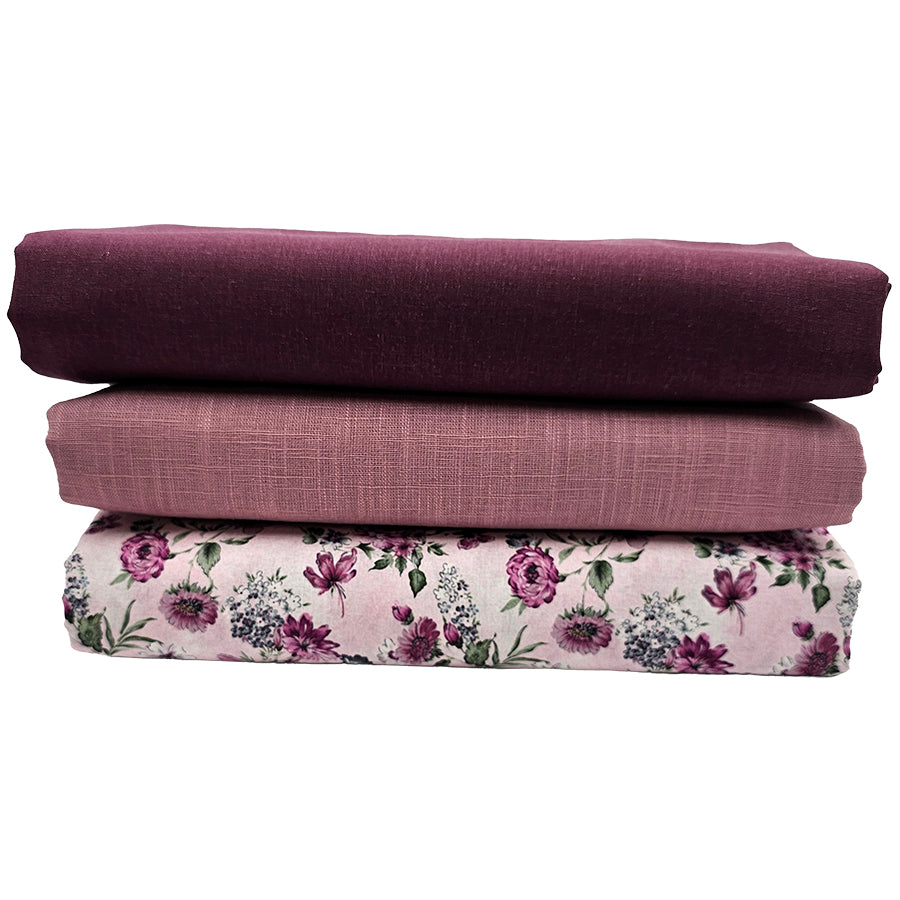 Trachten Stoffpaket beere und mauve mit Schürze