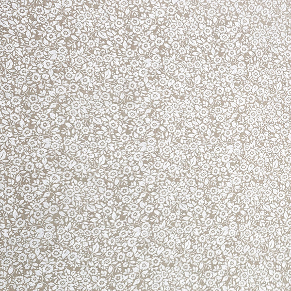 Baumwoll-Popelin Blumen creme