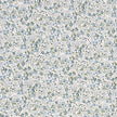 Baumwoll-Popelin Blumen hellblau und lindgrün