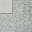 Baumwoll-Popelin Blumen hellblau und lindgrün