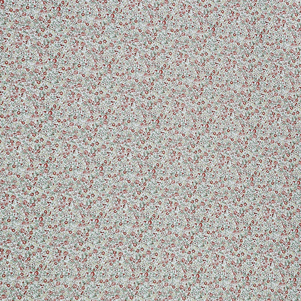 Baumwoll-Popelin Blumen altrosa und lindgrün