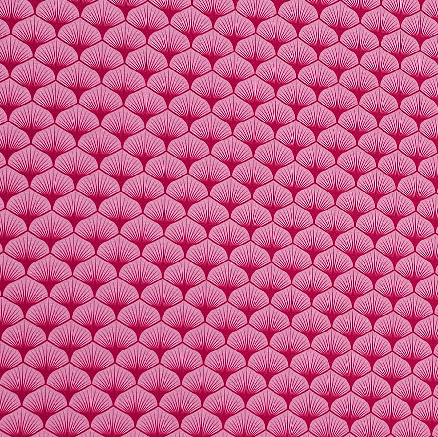 Baumwoll-Popelin Blatt pink