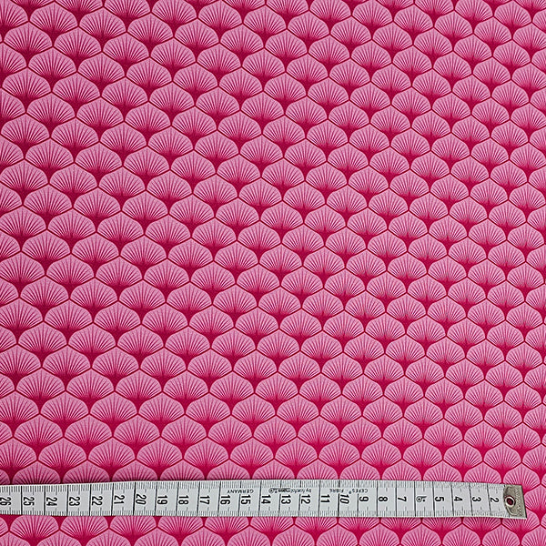 Baumwoll-Popelin Blatt pink