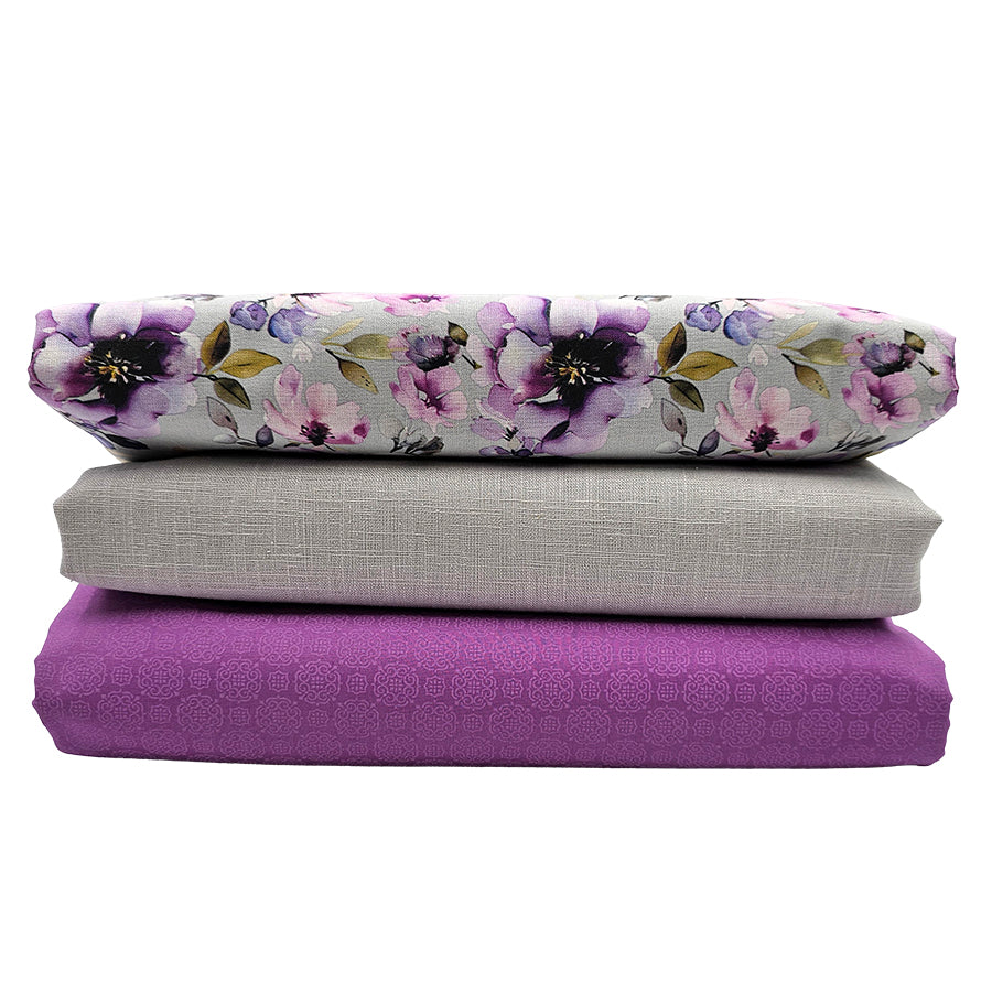 Trachten Stoffpaket flieder und lilac mit Schürze