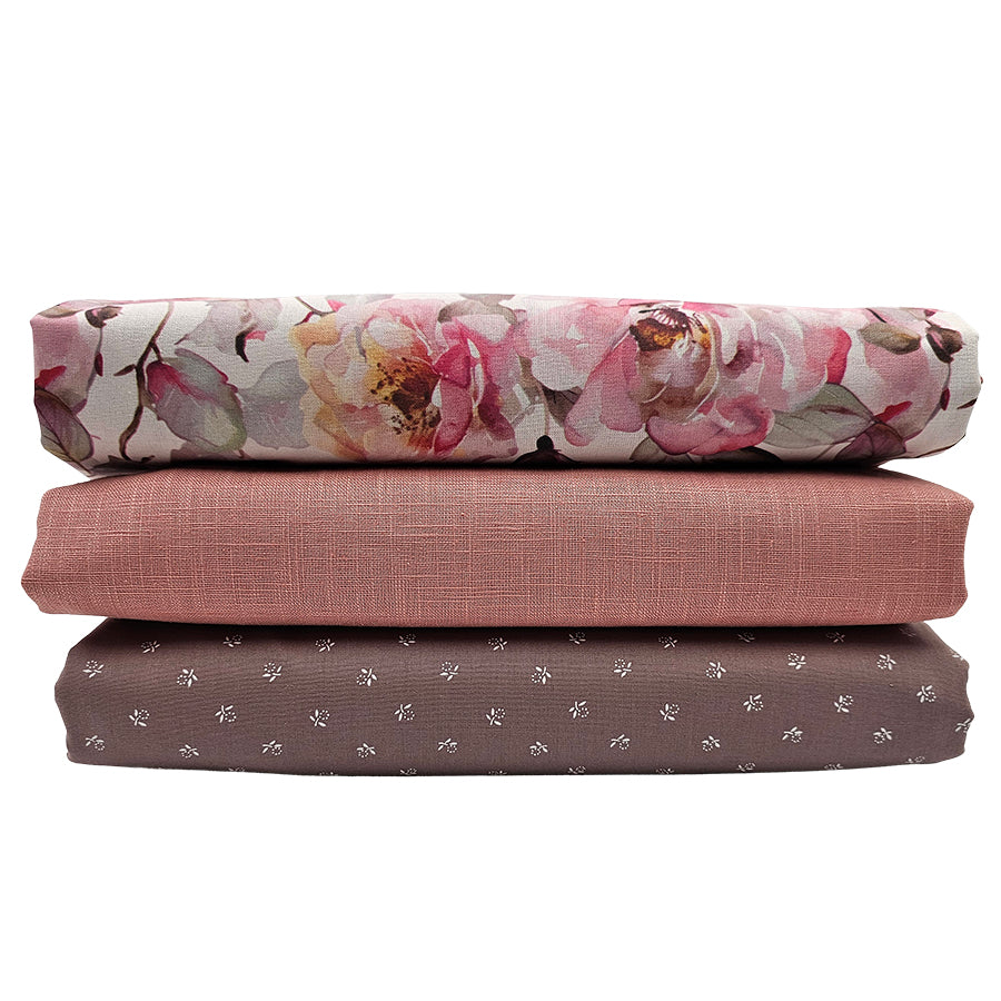 Trachten Stoffpaket pfirsich und taupe mit Schürze