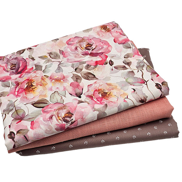 Trachten Stoffpaket pfirsich und taupe mit Schürze
