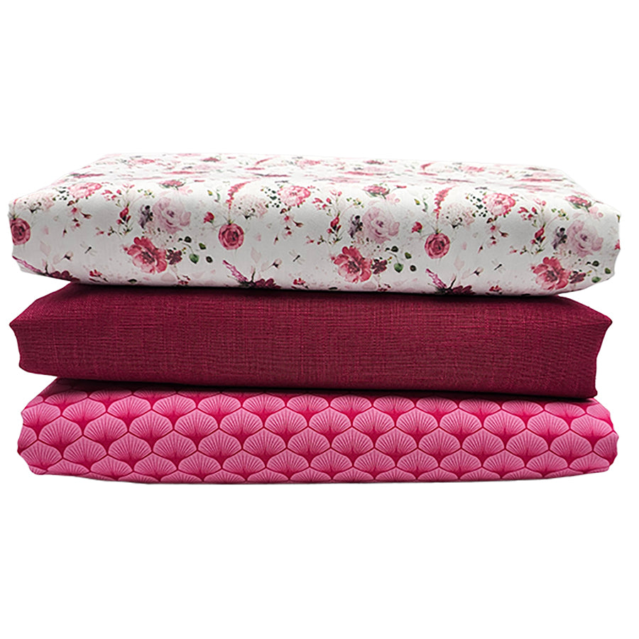 Trachten Stoffpaket cyclam und pink mit Schürze