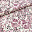 Baumwollsatin Paisley und Pflanzen rouge