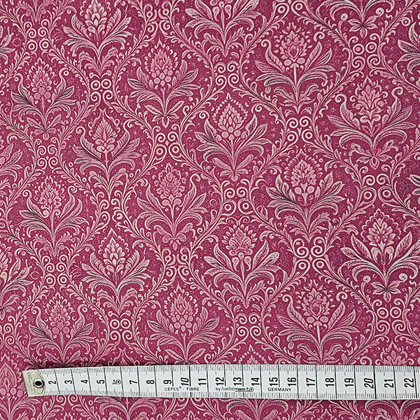 Baumwollsatin Ornamente aubergine