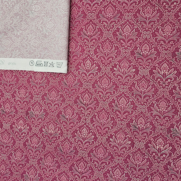 Baumwollsatin Ornamente aubergine