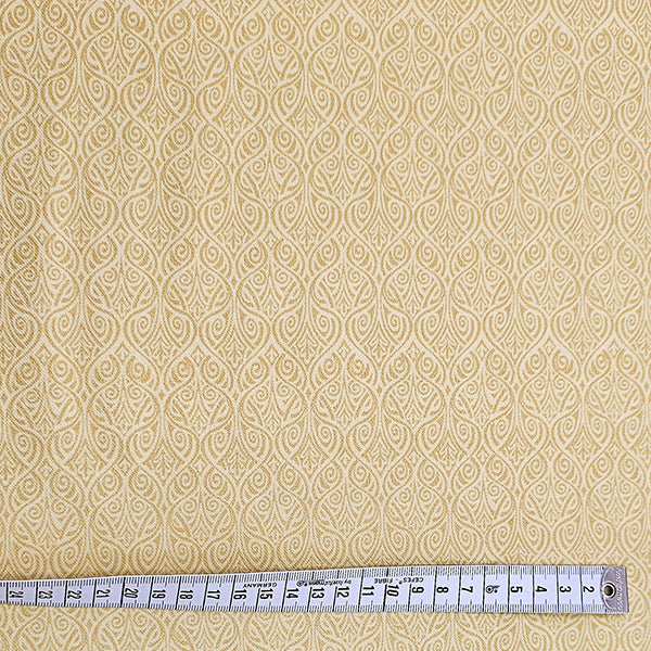 Baumwoll-Köper Ornamente gelb