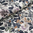 Baumwoll-Köper große Pflanzen navy und grün