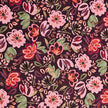Jersey Blumen bordeaux
