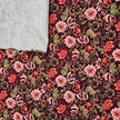 Jersey Blumen bordeaux