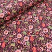 Jersey Blumen bordeaux