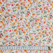Baumwolle Stickerei Blumen orange und pink