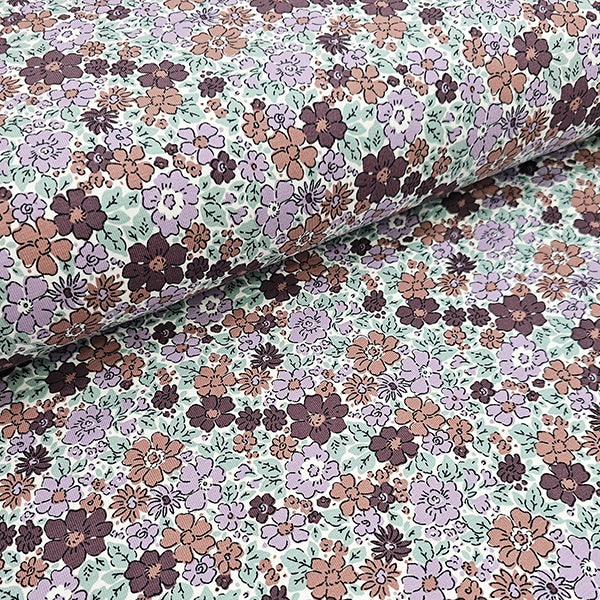 Jersey Blumen lila und flieder