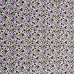 Baumwoll-Voile Blumen violett und grün