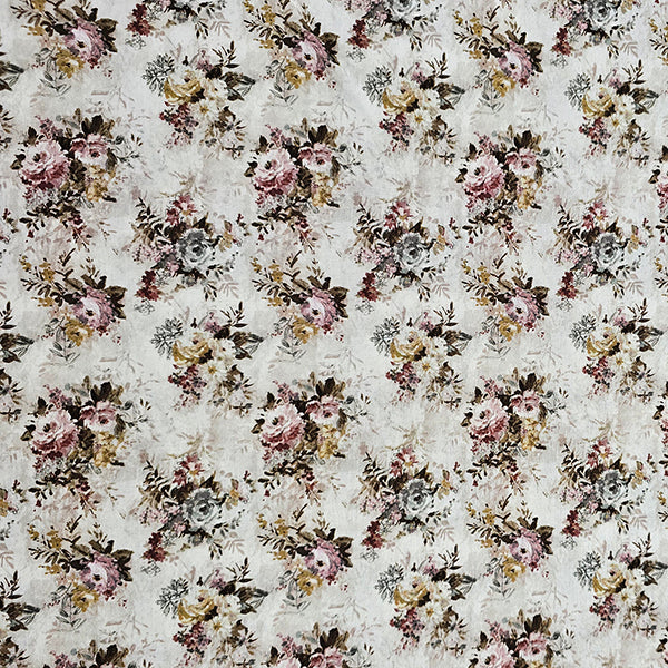 Baumwolle Blumenstrauß beige