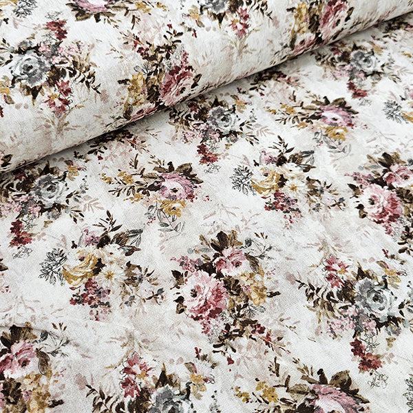 Baumwolle Blumenstrauß beige