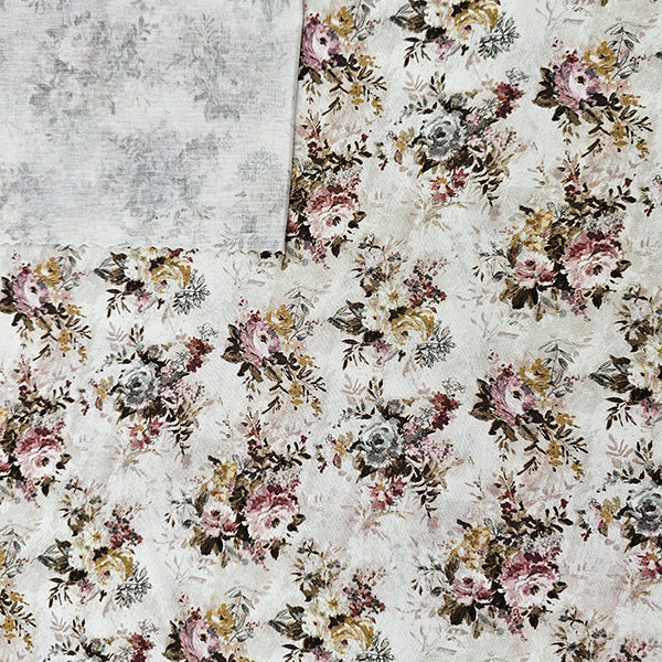 Baumwolle Blumenstrauß beige