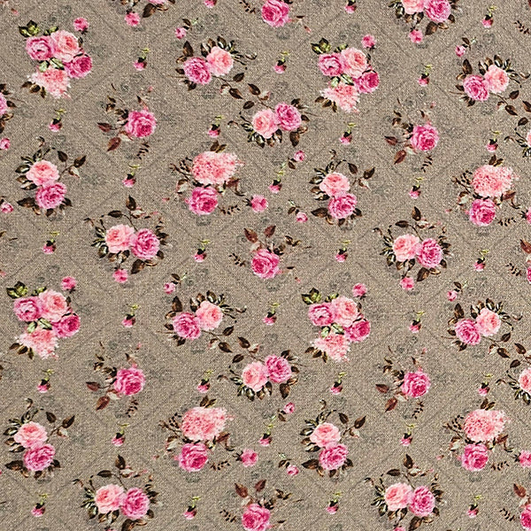 Baumwolle Rosen braun