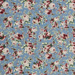 Baumwolle Rosen blau