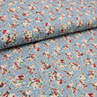 Baumwolle Rosen blau