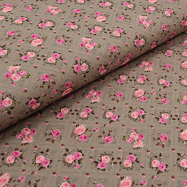 Baumwolle Rosen braun
