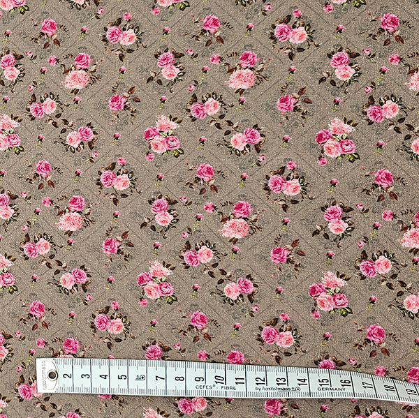 Baumwolle Rosen braun