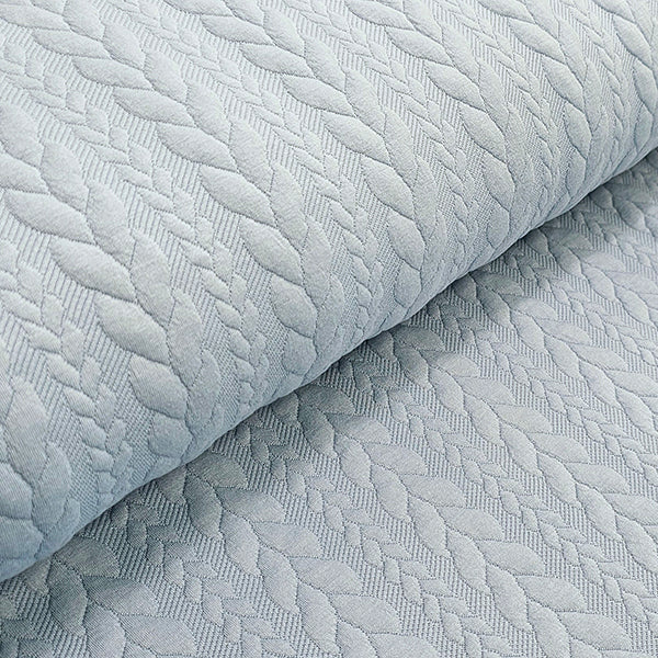 Zopf Jacquard/ Jersey hellblau
