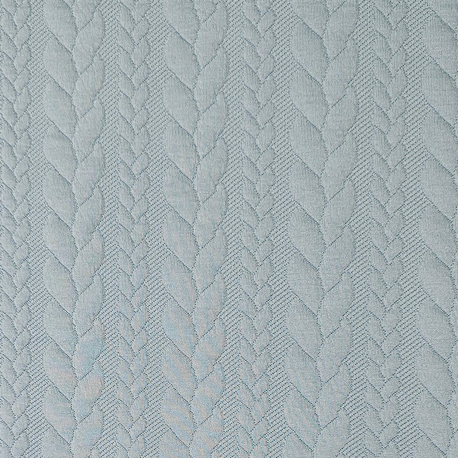 Zopf Jacquard/ Jersey hellblau