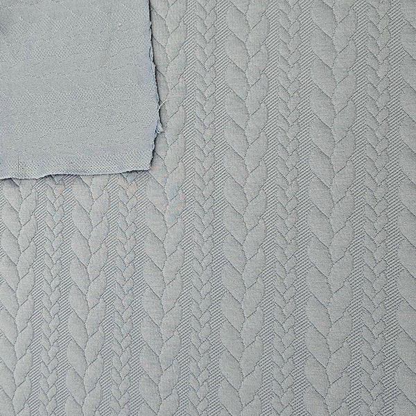 Zopf Jacquard/ Jersey hellblau
