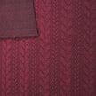 Zopf Jacquard/ Jersey bordeaux