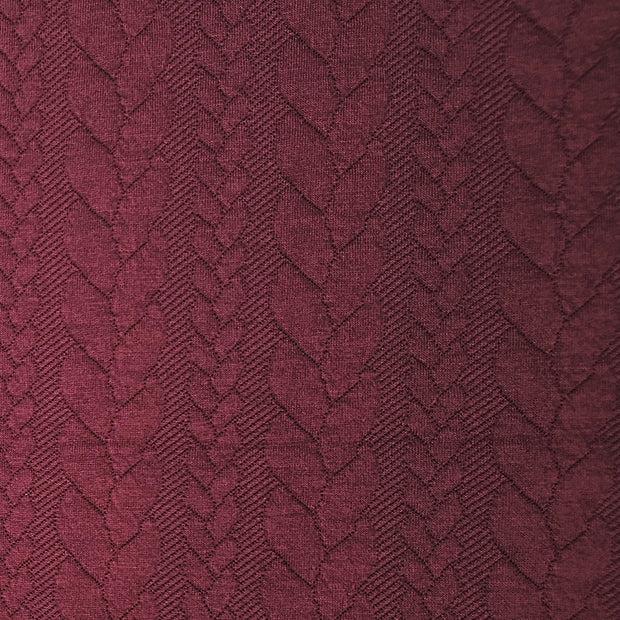 Zopf Jacquard/ Jersey bordeaux