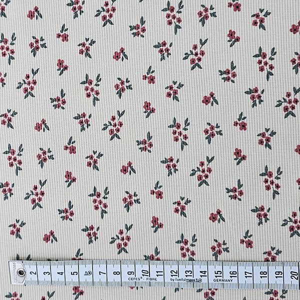 Rippjersey Blumen natur