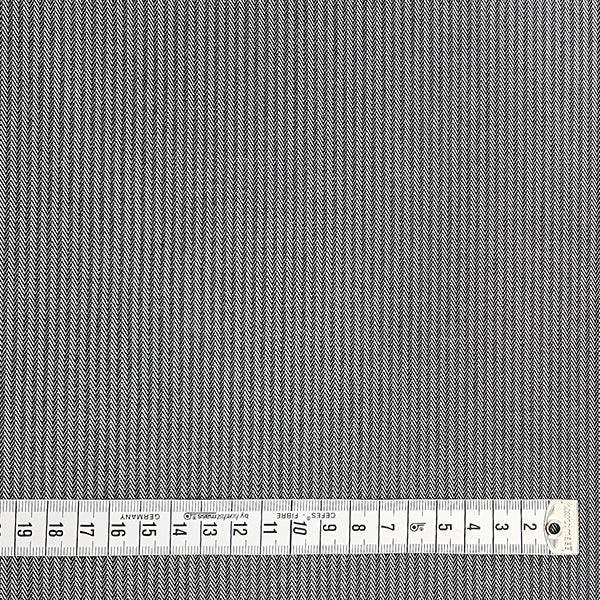 Jacquard Fischgrät fein schwarz
