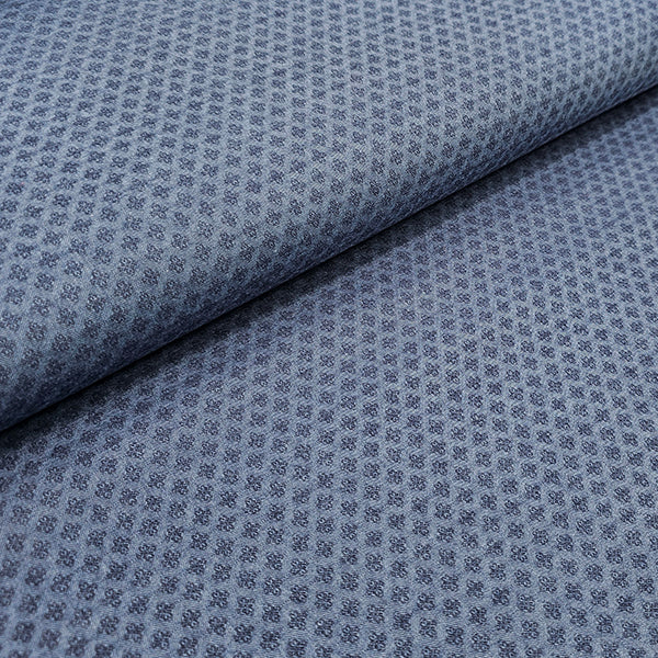 Jacquard feines Muster blau