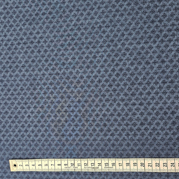 Jacquard feines Muster blau