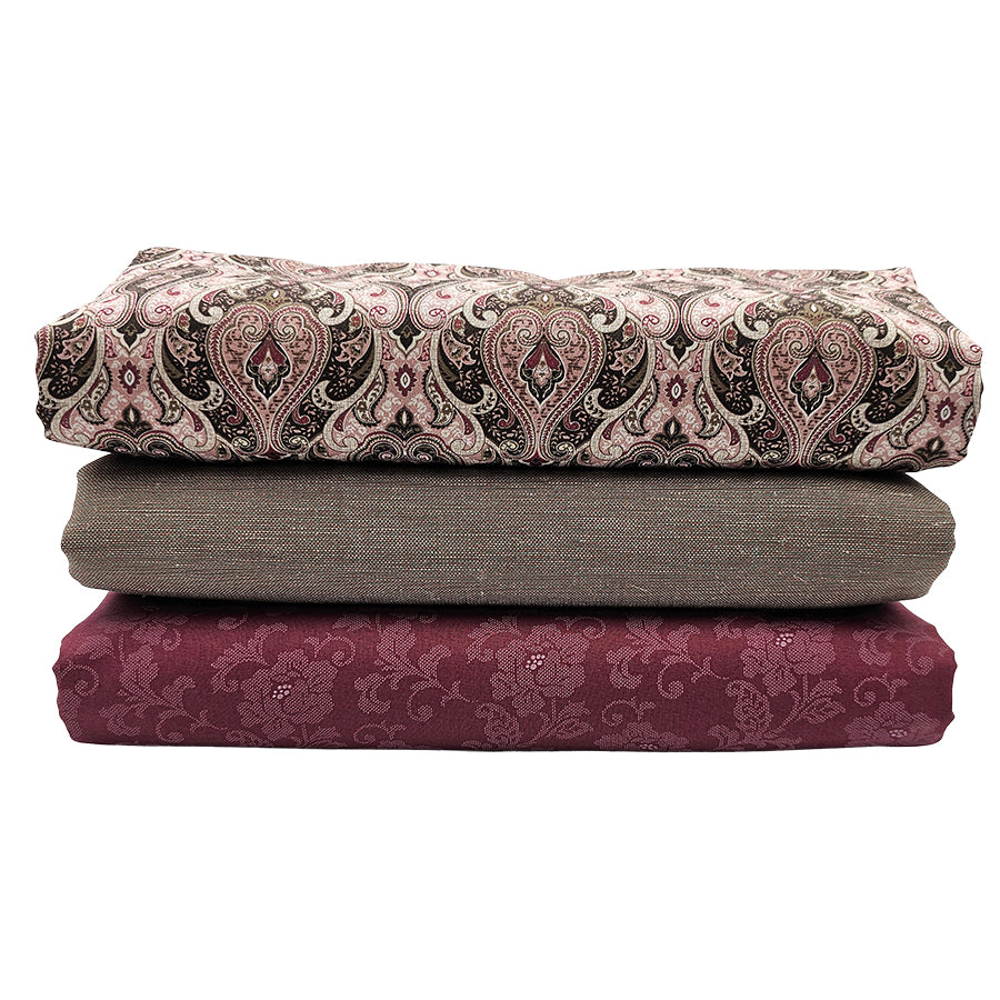 Trachten Stoffpaket in Jägerleinen und Rosenholz mit Schürze